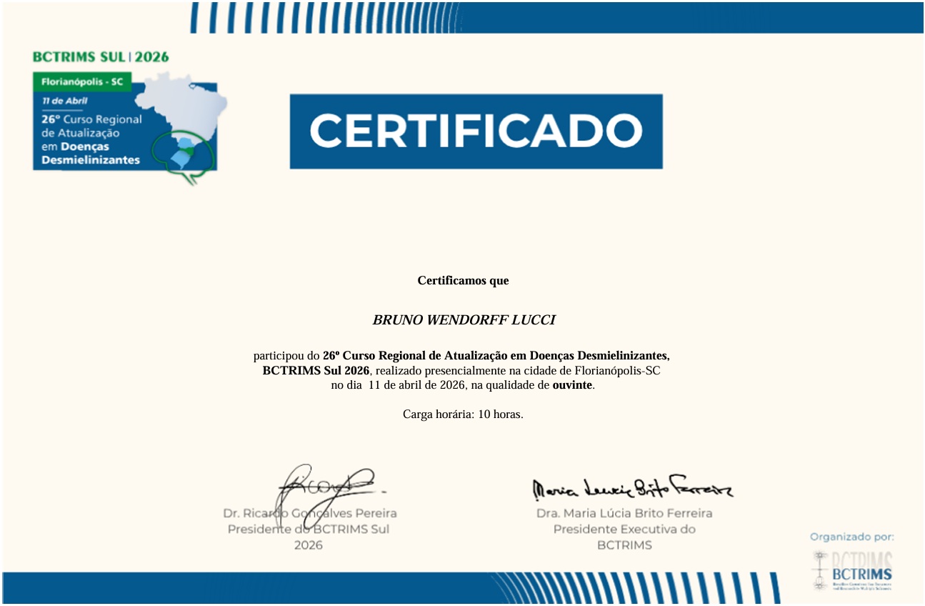BCTRIMS Sul 2026 — Curso Regional em Doenças Desmielinizantes, Florianópolis