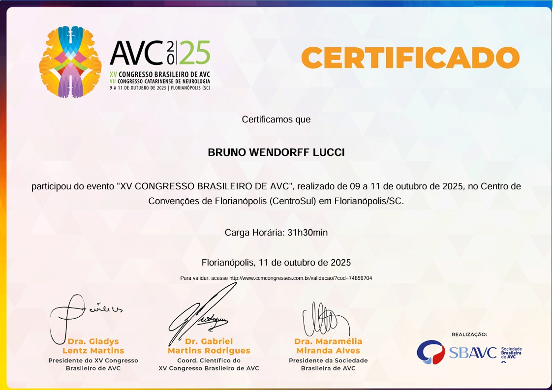 XV Congresso Brasileiro de AVC — Florianópolis, 2025