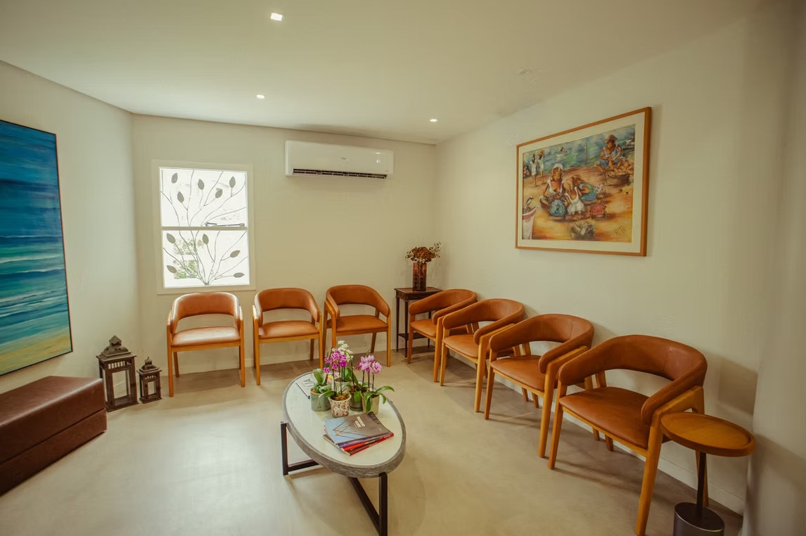 Sala de espera da clínica